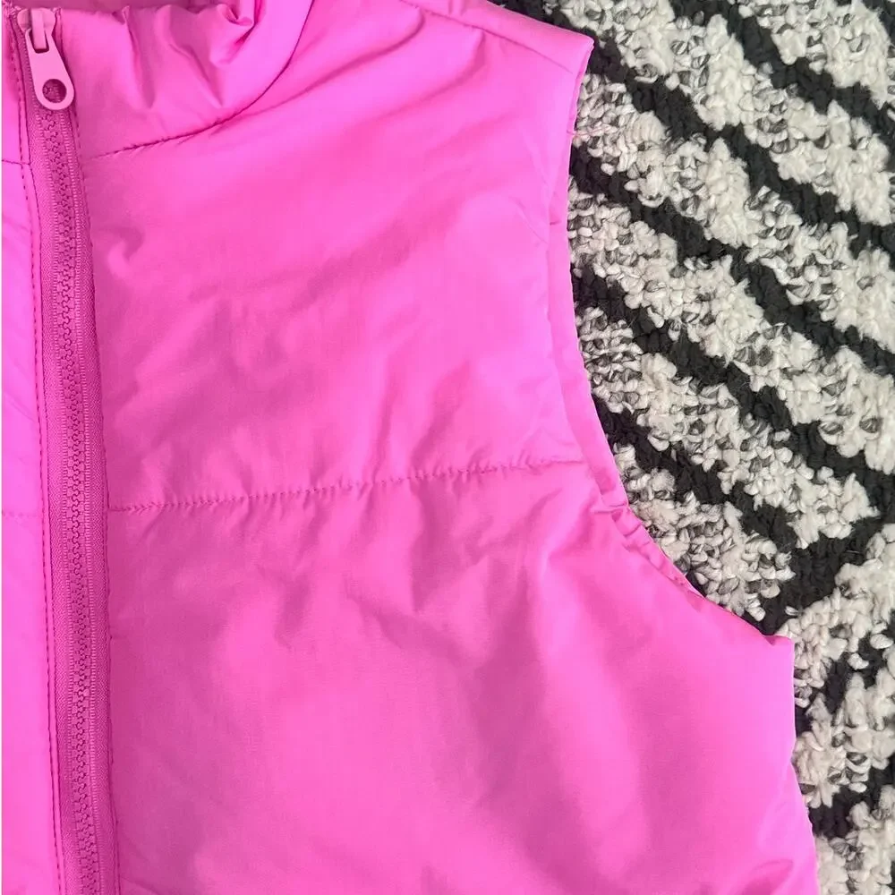 GB GIRLS Pink Cropped Puffer Vest XL NWOT